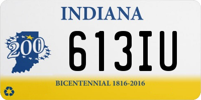 IN license plate 613IU