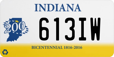 IN license plate 613IW