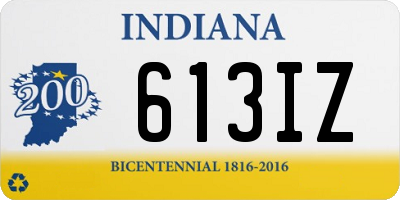 IN license plate 613IZ