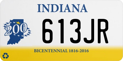 IN license plate 613JR