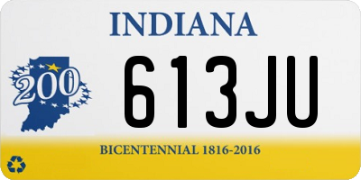 IN license plate 613JU