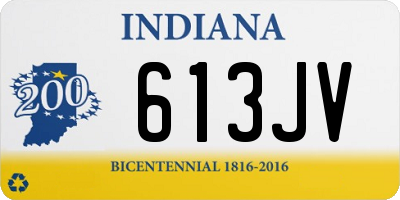 IN license plate 613JV