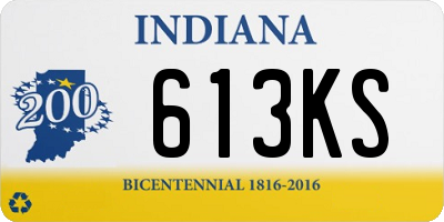 IN license plate 613KS