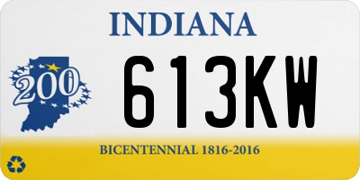 IN license plate 613KW