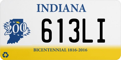 IN license plate 613LI