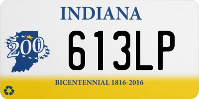 IN license plate 613LP