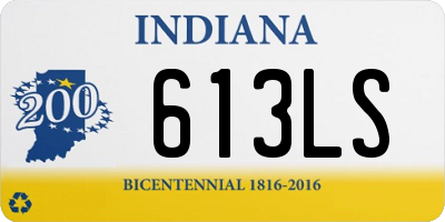 IN license plate 613LS