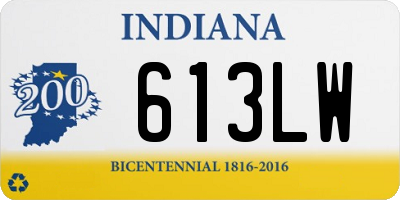 IN license plate 613LW