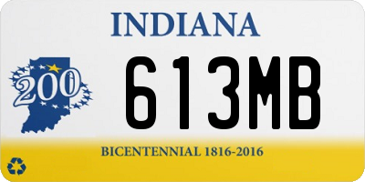 IN license plate 613MB