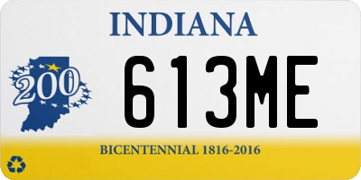 IN license plate 613ME