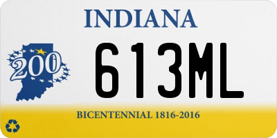 IN license plate 613ML