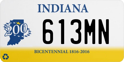 IN license plate 613MN