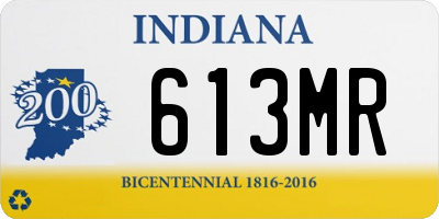 IN license plate 613MR