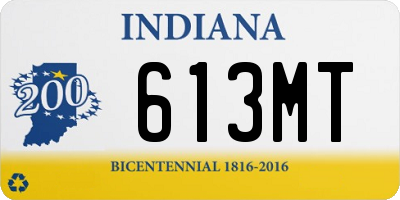 IN license plate 613MT