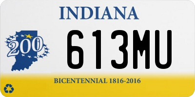 IN license plate 613MU