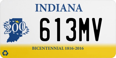 IN license plate 613MV