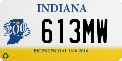 IN license plate 613MW