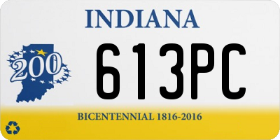 IN license plate 613PC