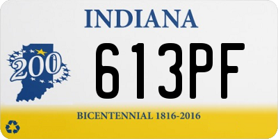 IN license plate 613PF