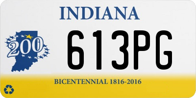 IN license plate 613PG