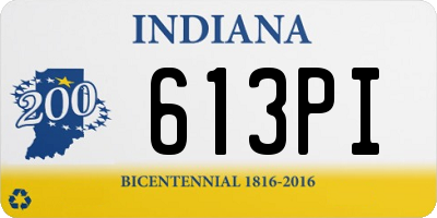IN license plate 613PI