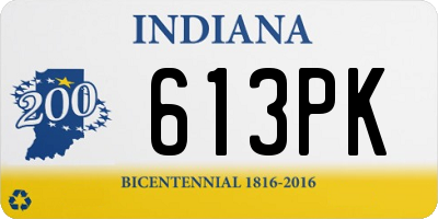 IN license plate 613PK
