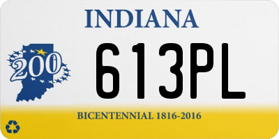 IN license plate 613PL