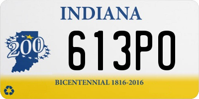 IN license plate 613PO