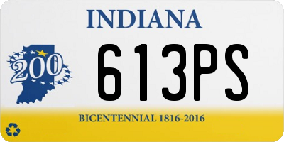 IN license plate 613PS