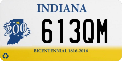 IN license plate 613QM