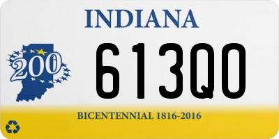 IN license plate 613QO