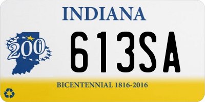 IN license plate 613SA