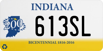 IN license plate 613SL