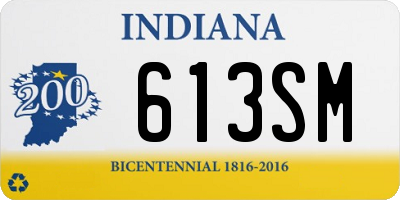 IN license plate 613SM