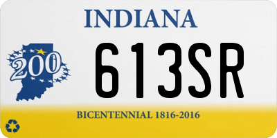 IN license plate 613SR