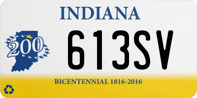 IN license plate 613SV