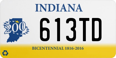 IN license plate 613TD