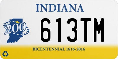 IN license plate 613TM