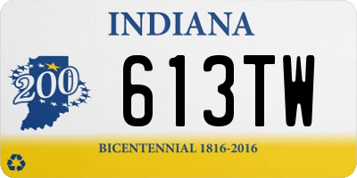 IN license plate 613TW