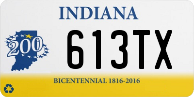 IN license plate 613TX