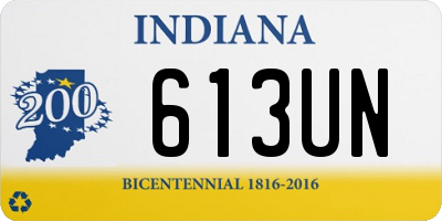 IN license plate 613UN