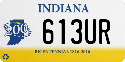 IN license plate 613UR