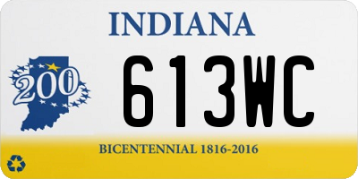 IN license plate 613WC