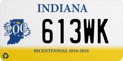 IN license plate 613WK