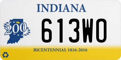 IN license plate 613WO