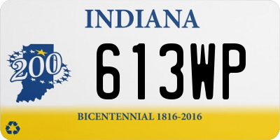 IN license plate 613WP