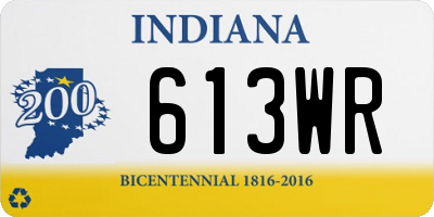 IN license plate 613WR