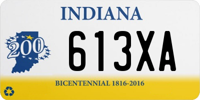 IN license plate 613XA