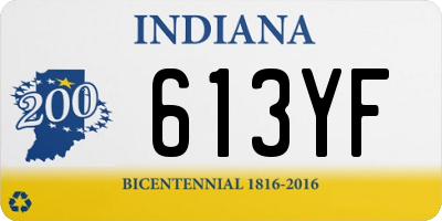 IN license plate 613YF