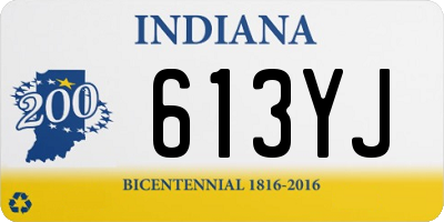 IN license plate 613YJ